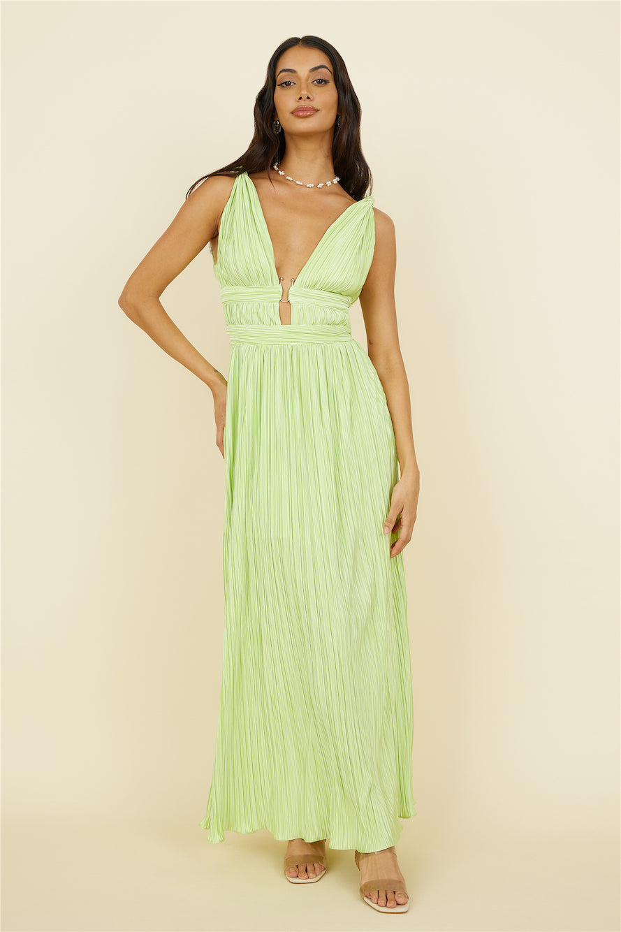 Jupiter Calling Maxi Dress Green-Roy Dress