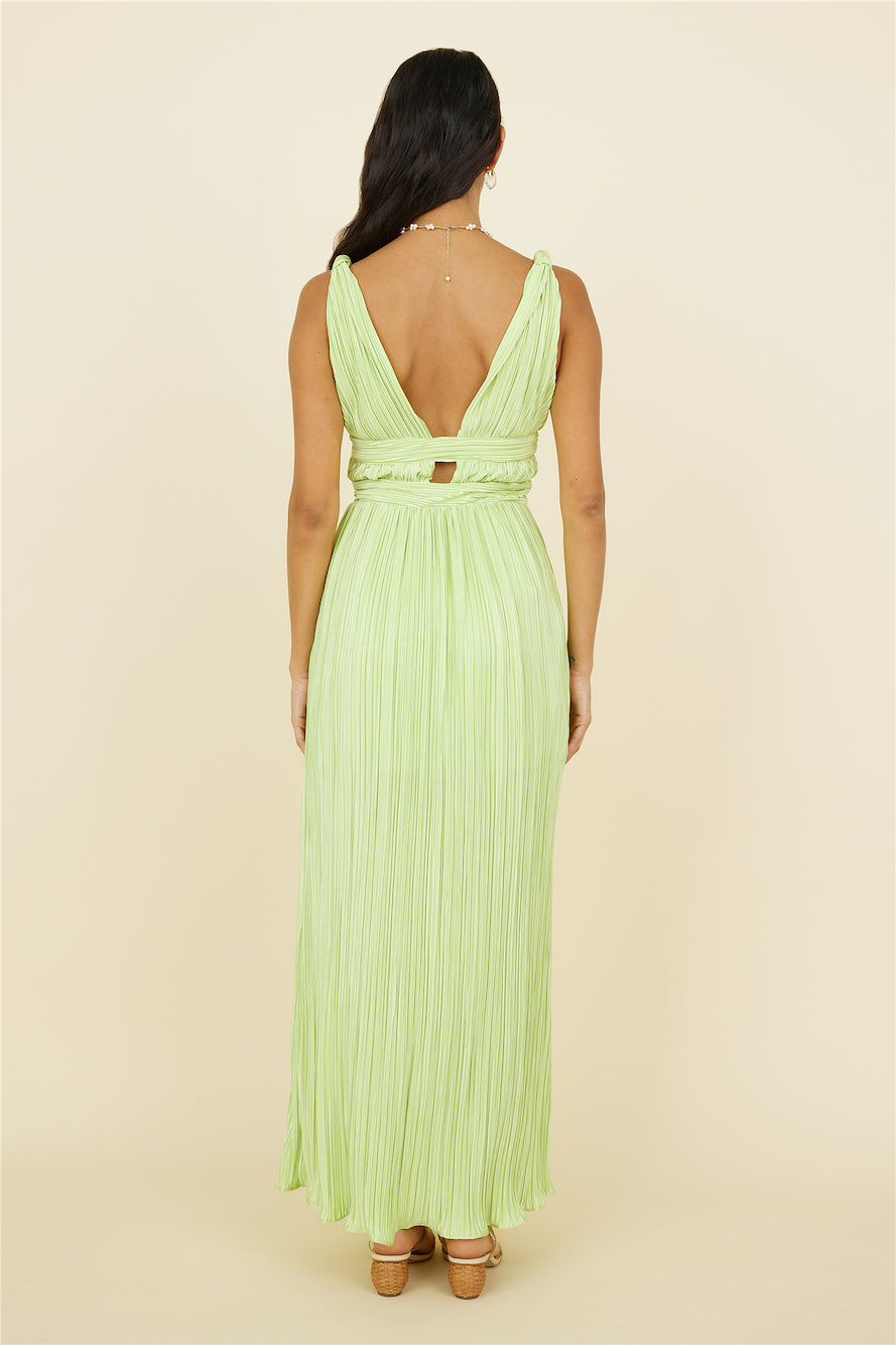 Jupiter Calling Maxi Dress Green-Roy Dress