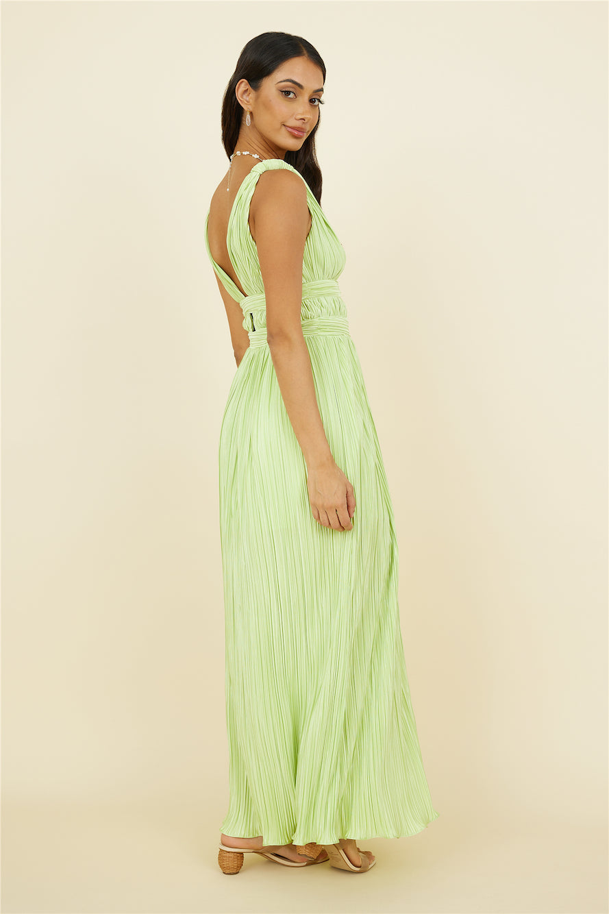 Jupiter Calling Maxi Dress Green-Roy Dress