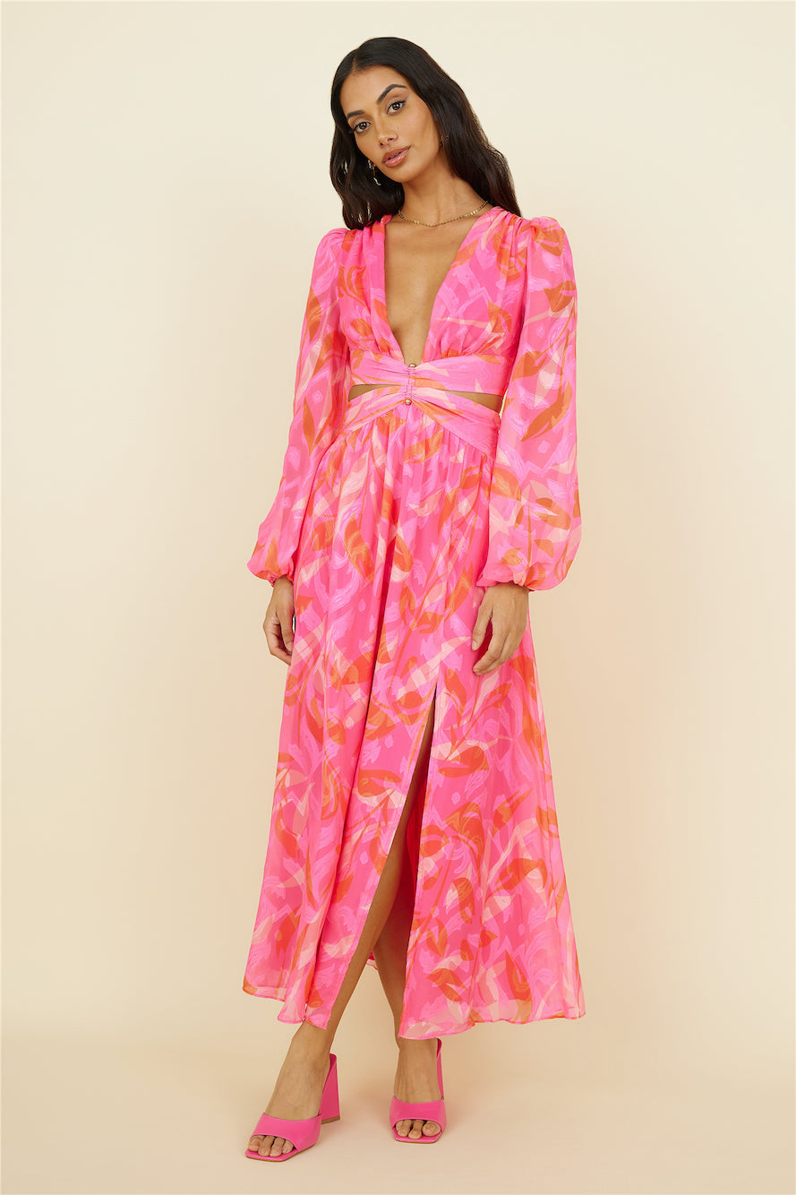 Angel City Maxi Dress Pink-Roy Dress