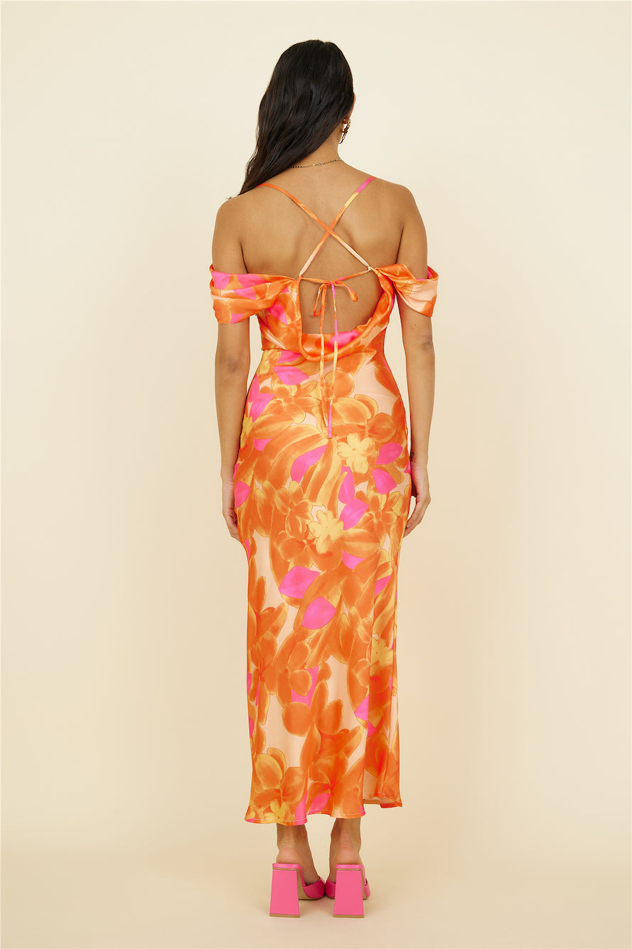 Night Of Dreams Maxi Dress Orange-Roy Dress