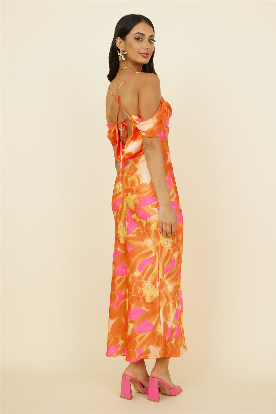 Night Of Dreams Maxi Dress Orange-Roy Dress