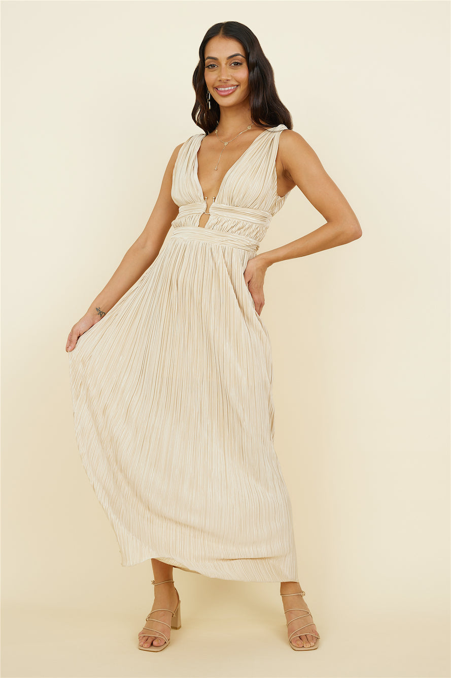 Jupiter Calling Maxi Dress Beige-Roy Dress