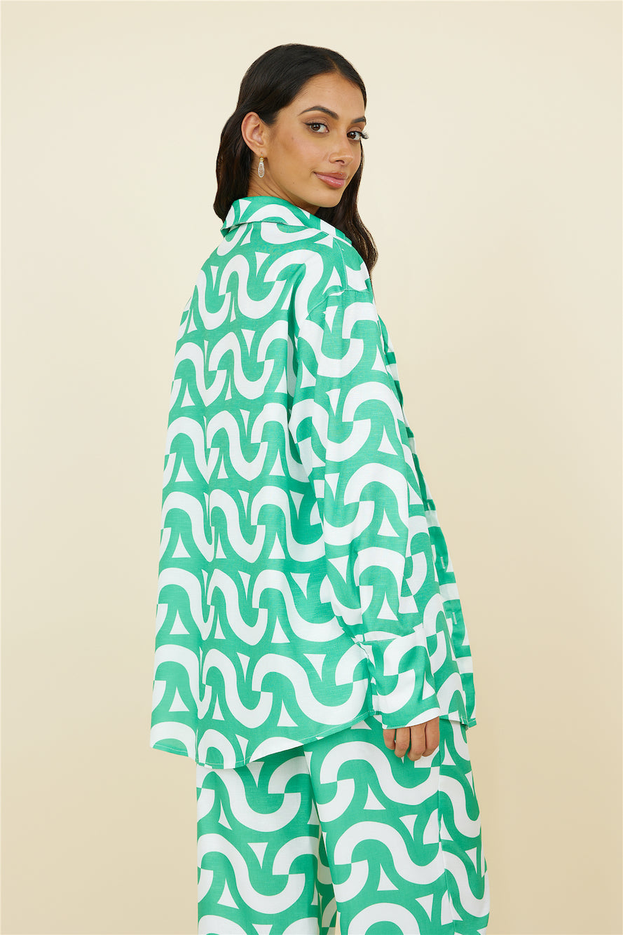 Enchanted Days Shirt Green-Roy Dress