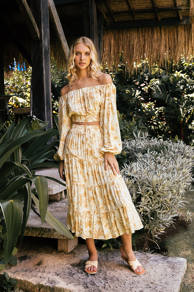 Right For Me Crop Top Yellow-Roy Dress