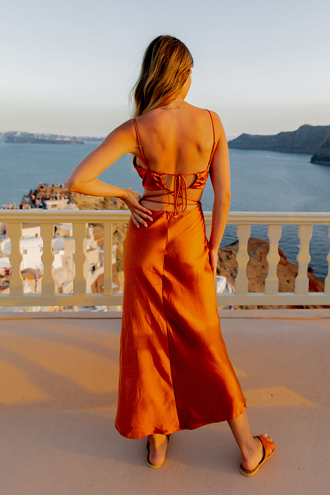 Waiting For You Maxi Dress Bronze-Roy Dress