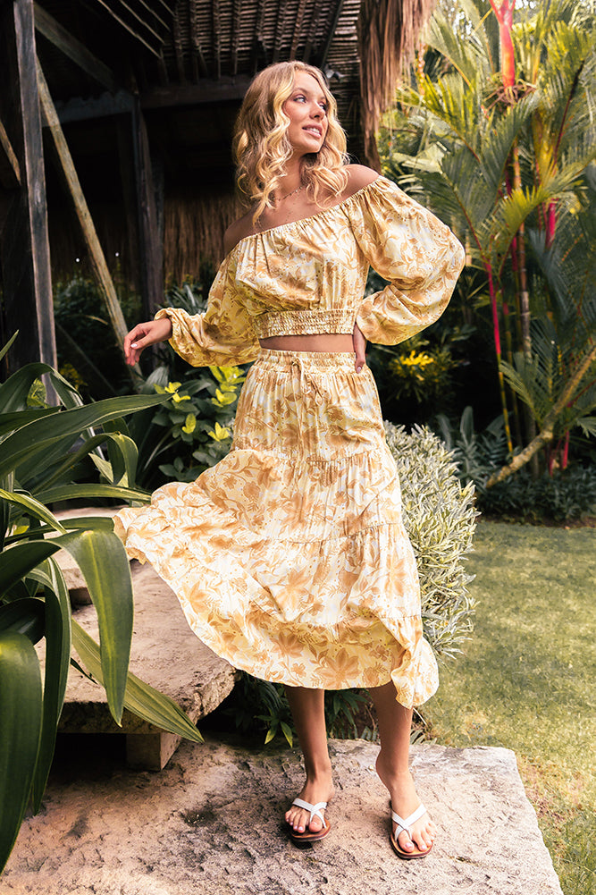 Right For Me Crop Top Yellow-Roy Dress