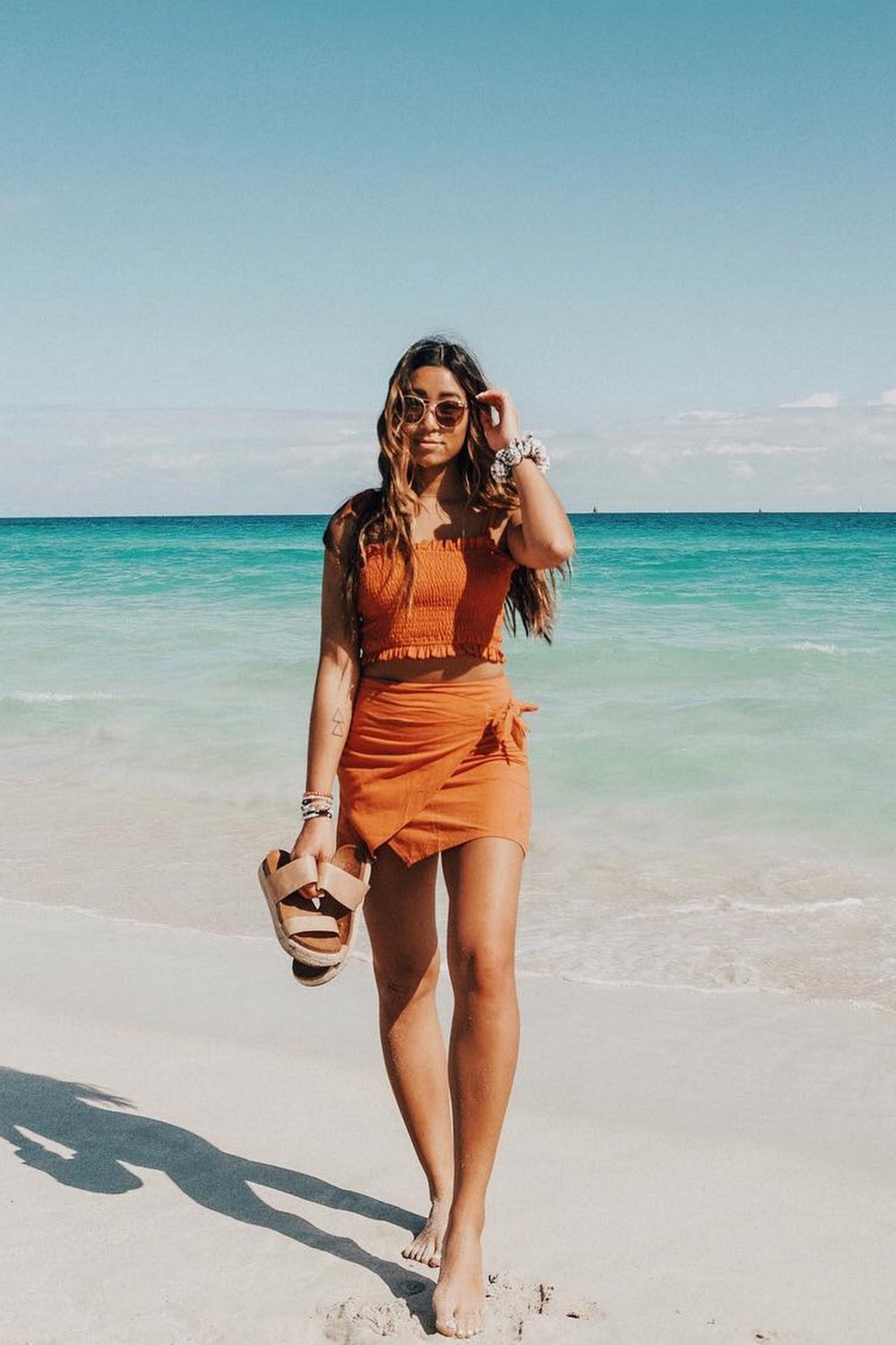 Saiorsie Crop Top Sherbet Orange-Roy Dress