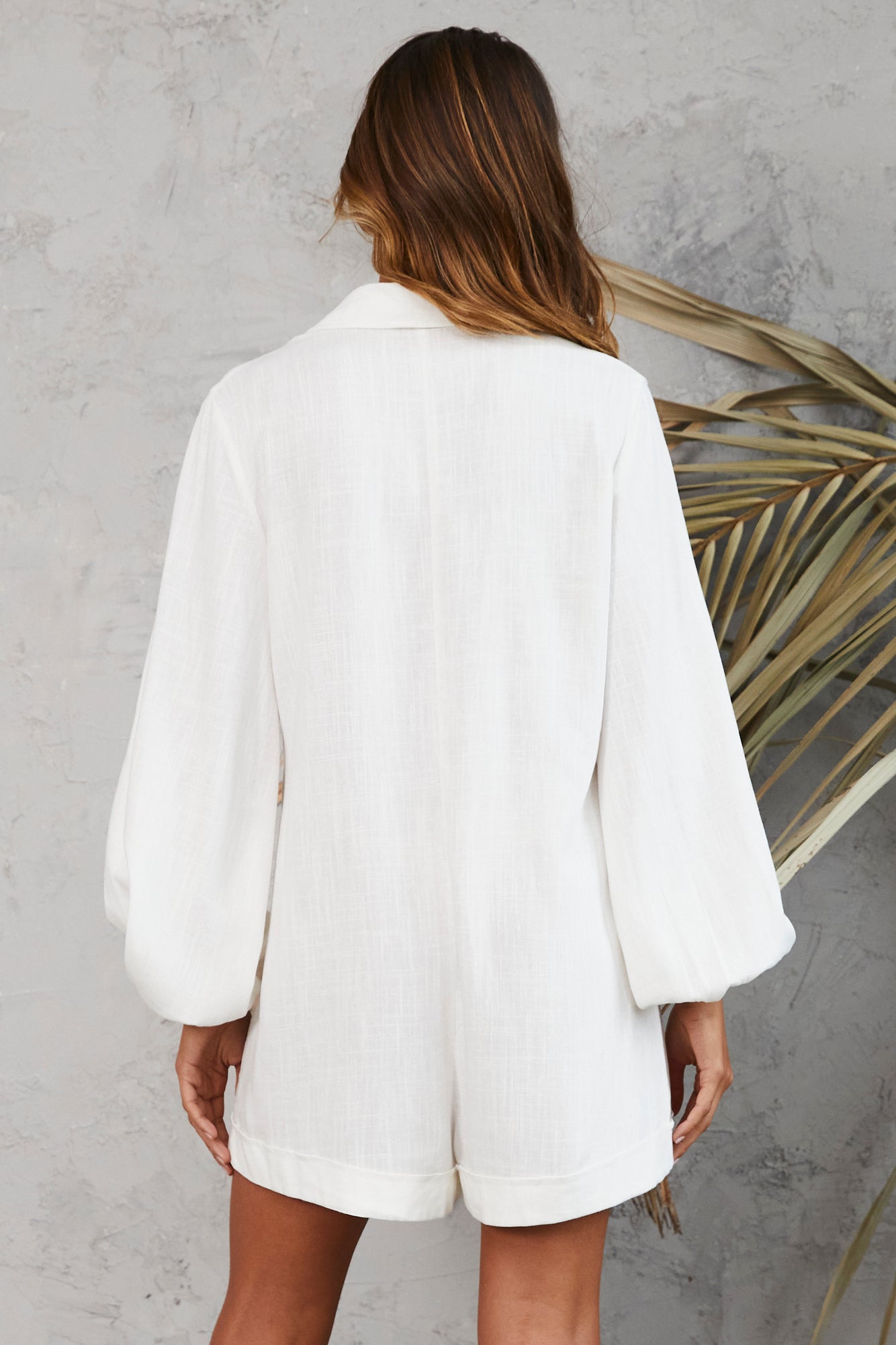 Call And Response Romper White-Roy Dress