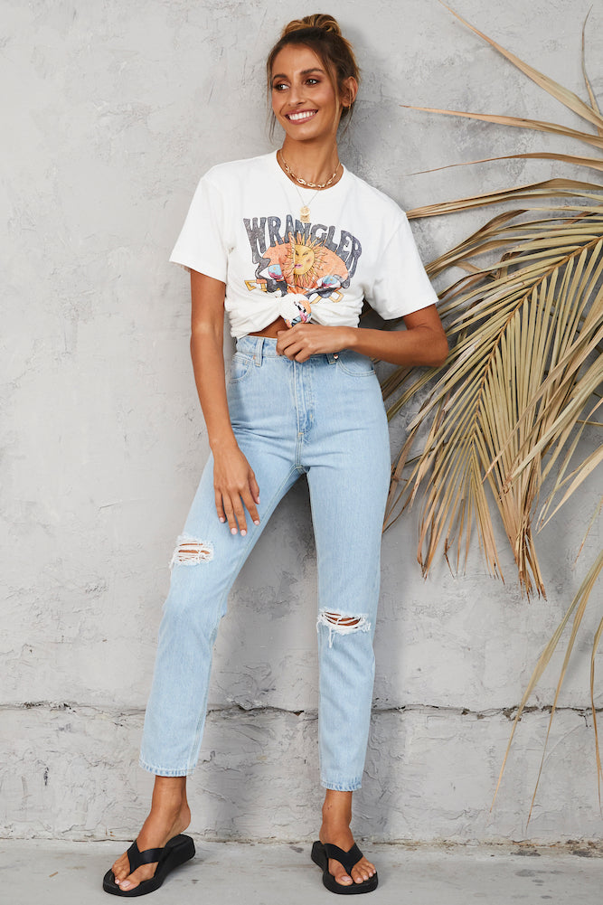 ABRAND A94 High Slim Jeans Daisy Blue-Roy Dress