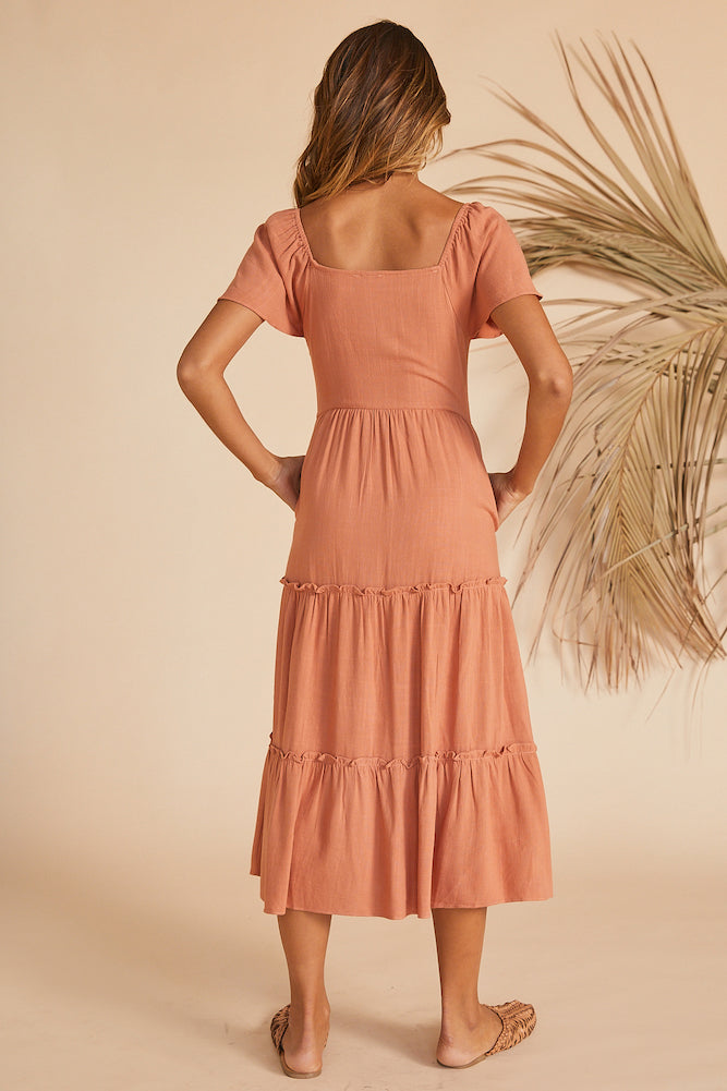 This Sweet Feeling Midi Dress Rose-Roy Dress