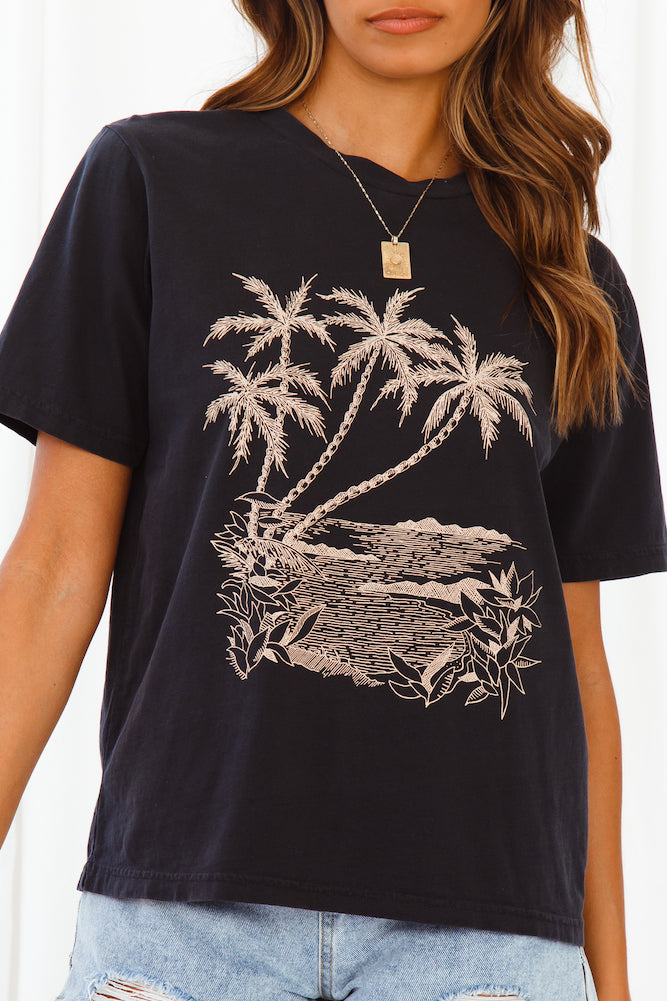 THE OTHERS The Vintage Tee Vintage Black Peach Tropics-Roy Dress