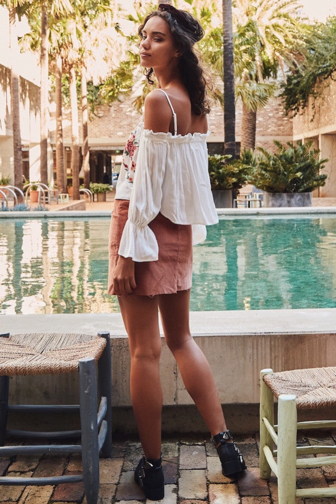 Maja Crop Top White-Roy Dress