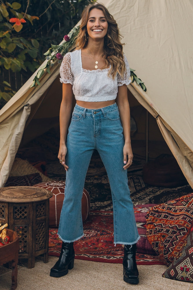 Albatross Crop Top White-Roy Dress