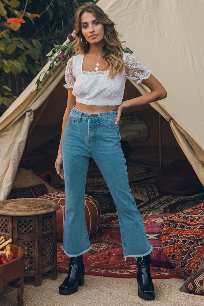 Albatross Crop Top White-Roy Dress