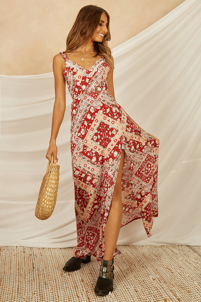 Boca Chica Maxi Dress Red-Roy Dress