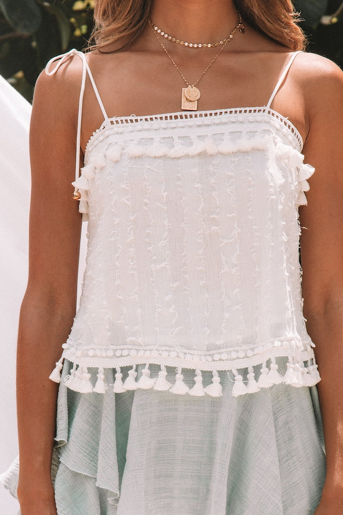 Acanto Crop Top White-Roy Dress