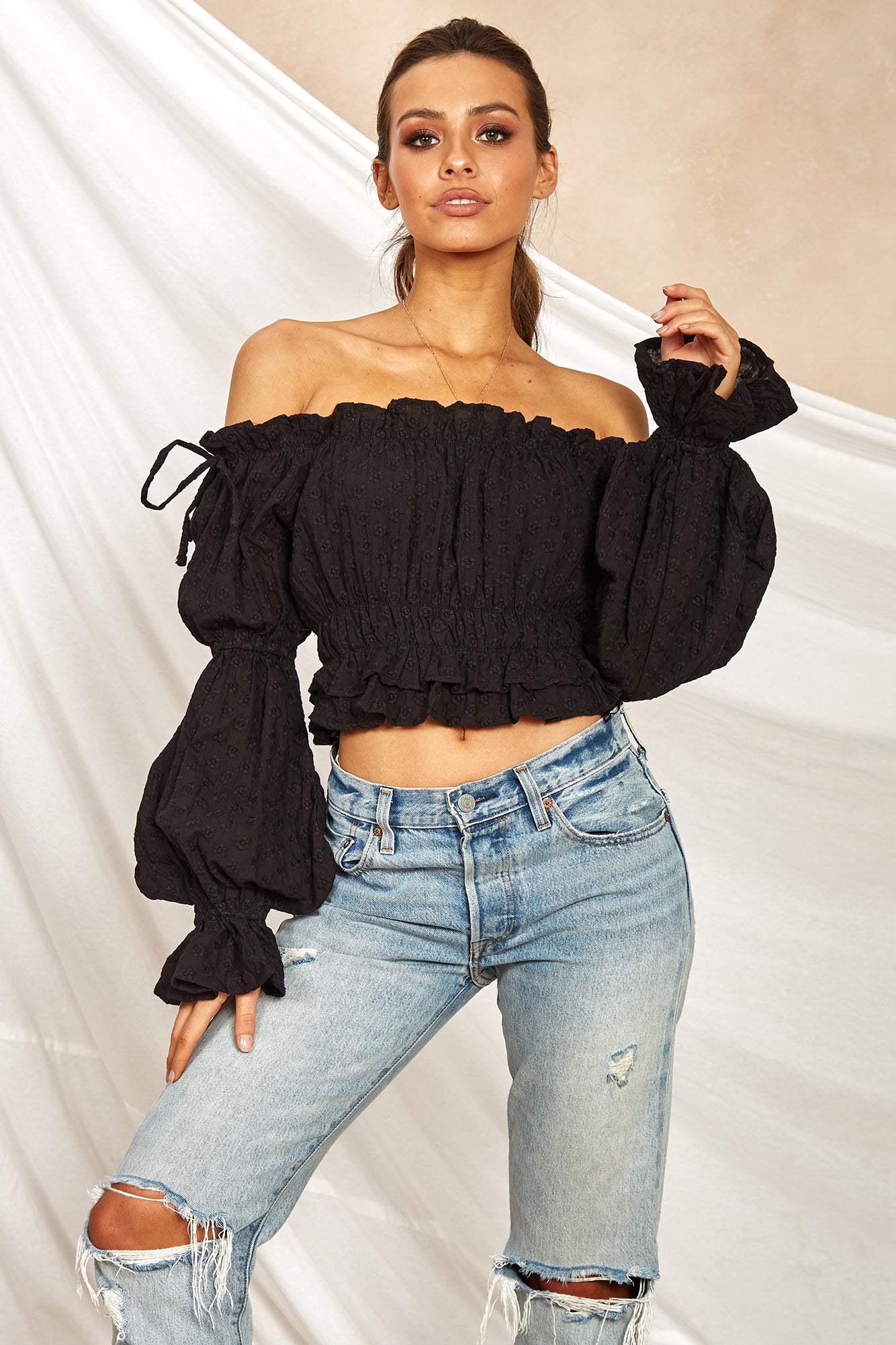 Bay Forest Crop Top Black-Roy Dress