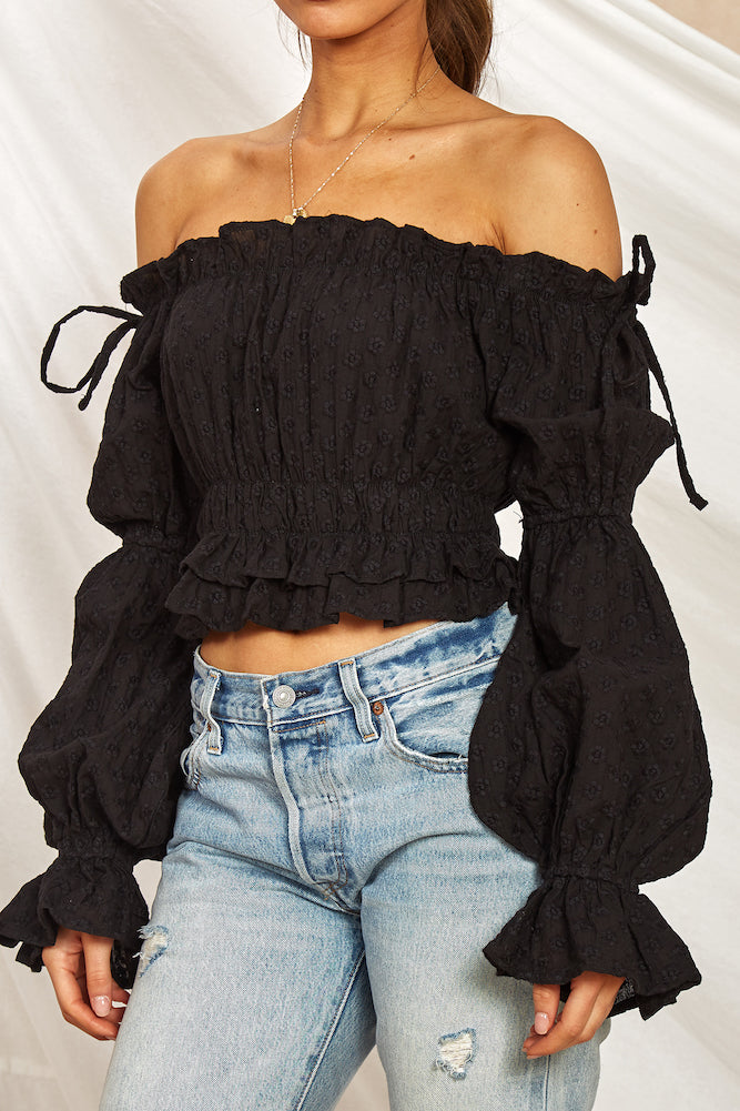 Bay Forest Crop Top Black-Roy Dress