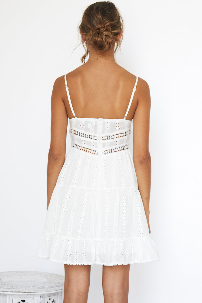 All Eyes On You Dress White-Roy Dress
