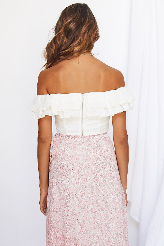 Eye Catcher Crop Top White-Roy Dress