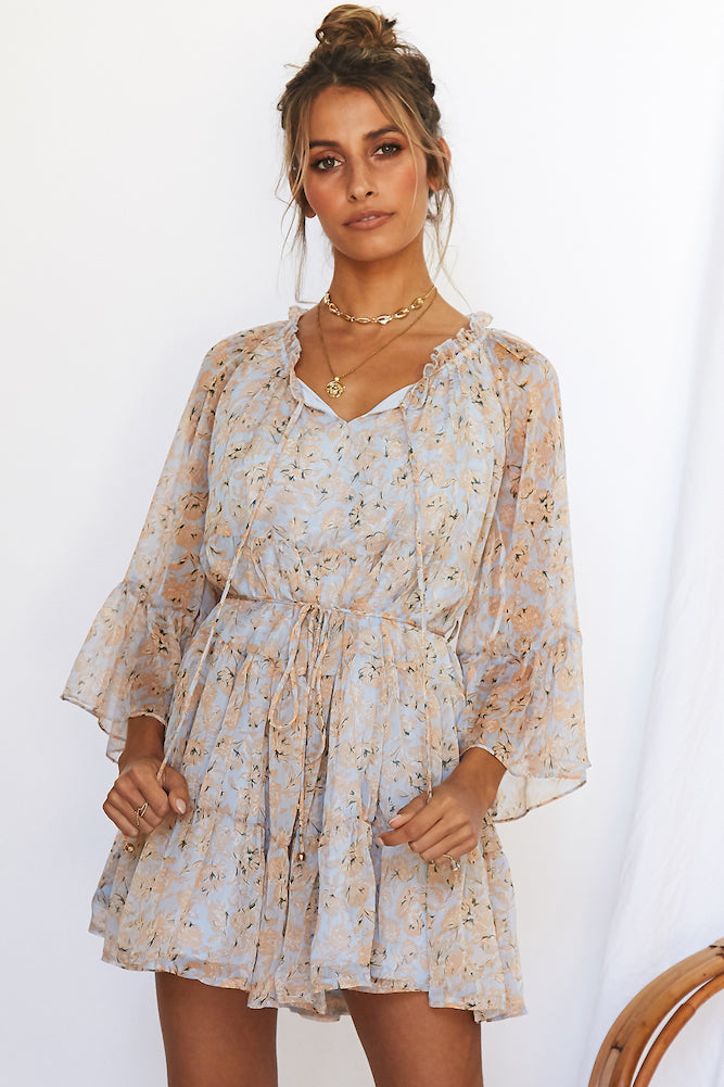 Island Girl Dress Blue Orange-Roy Dress