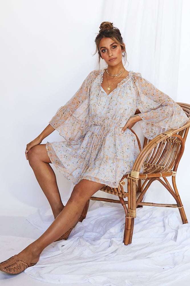 Island Girl Dress Blue Orange-Roy Dress