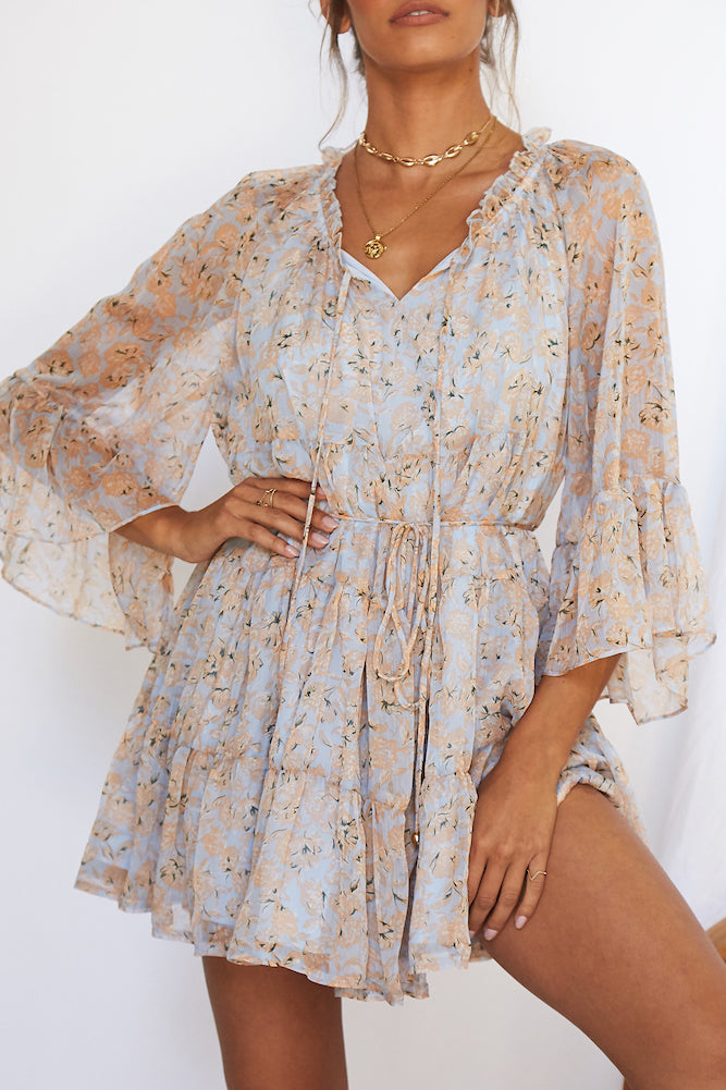 Island Girl Dress Blue Orange-Roy Dress