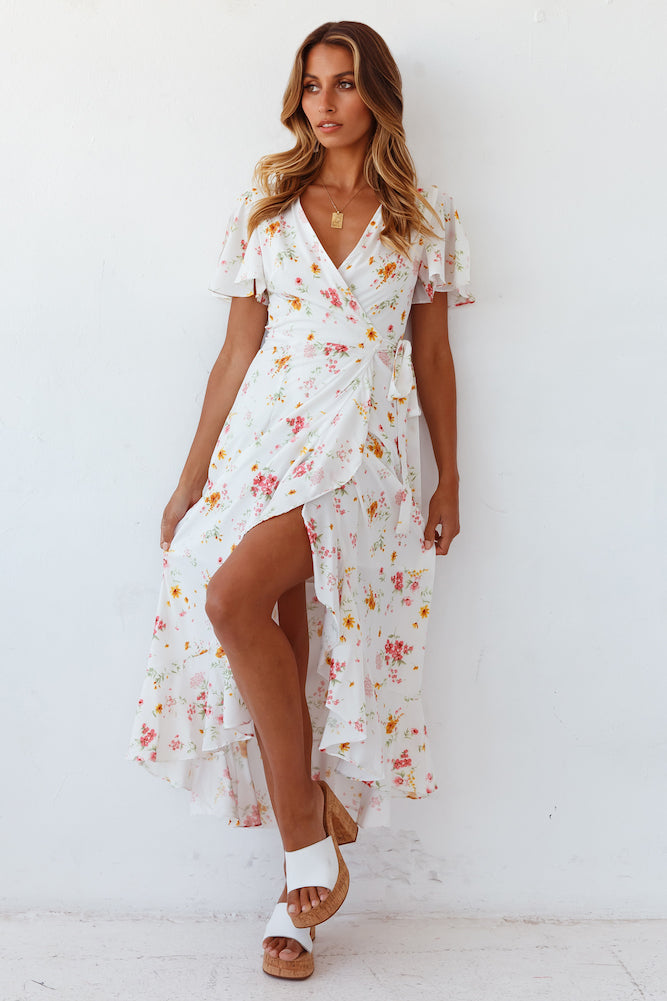 Balcony Teatime Maxi Dress-Roy Dress