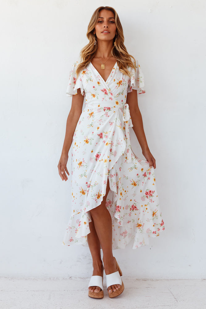 Balcony Teatime Maxi Dress-Roy Dress