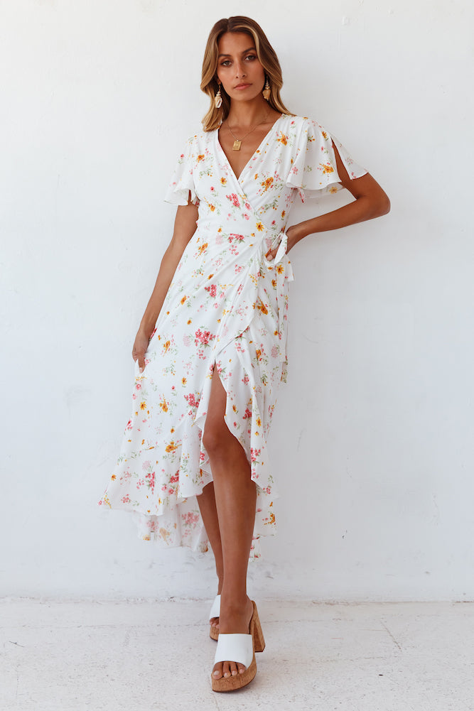 Balcony Teatime Maxi Dress-Roy Dress