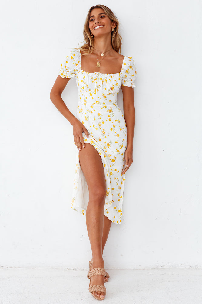 Fields Of Gold Midi Dress-Roy Dress