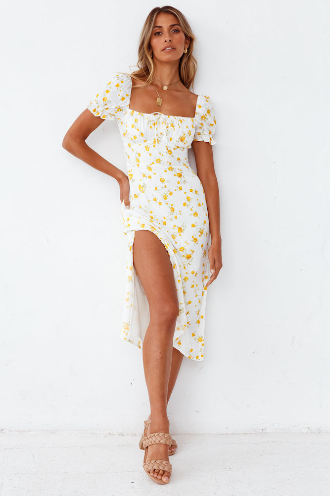 Fields Of Gold Midi Dress-Roy Dress