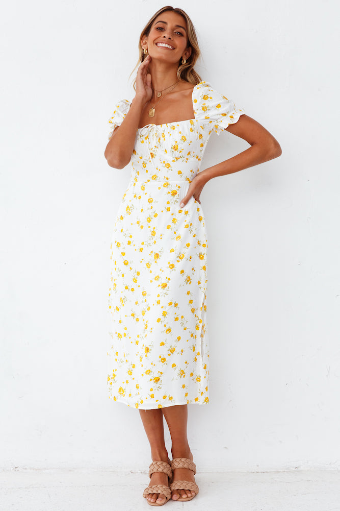Fields Of Gold Midi Dress-Roy Dress