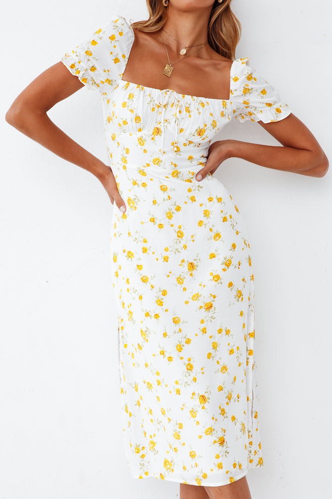 Fields Of Gold Midi Dress-Roy Dress