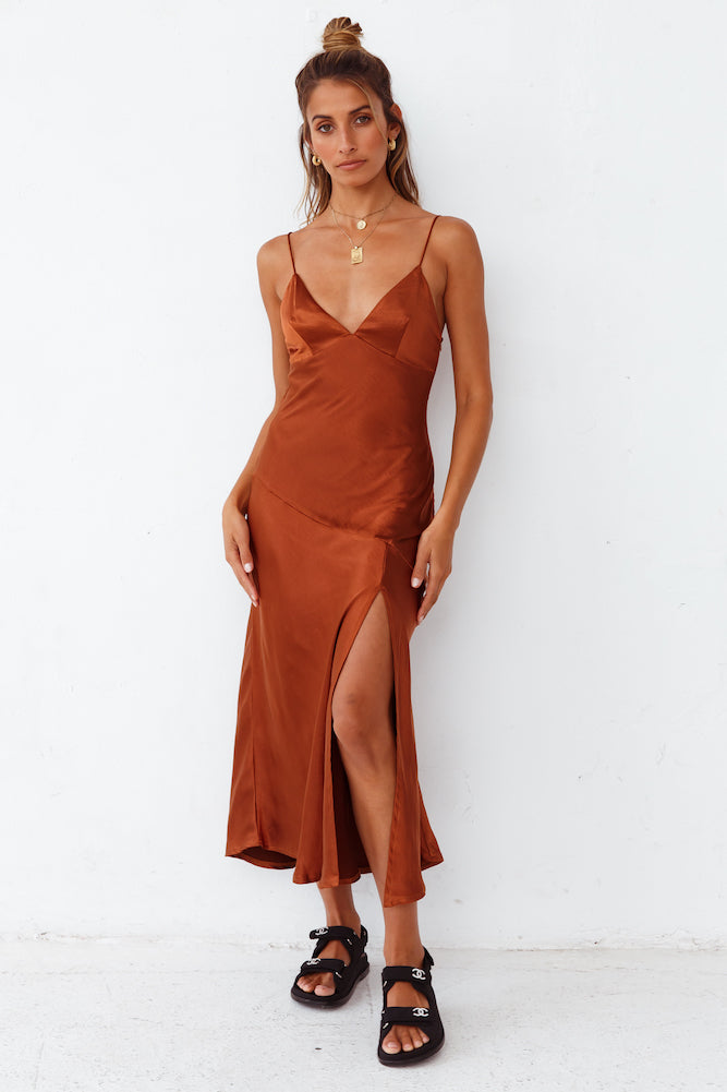 Bambino Maxi Dress Brown-Roy Dress