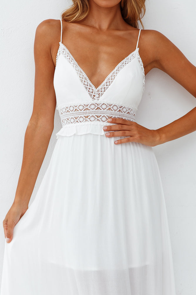 All My Love Maxi Dress White-Roy Dress