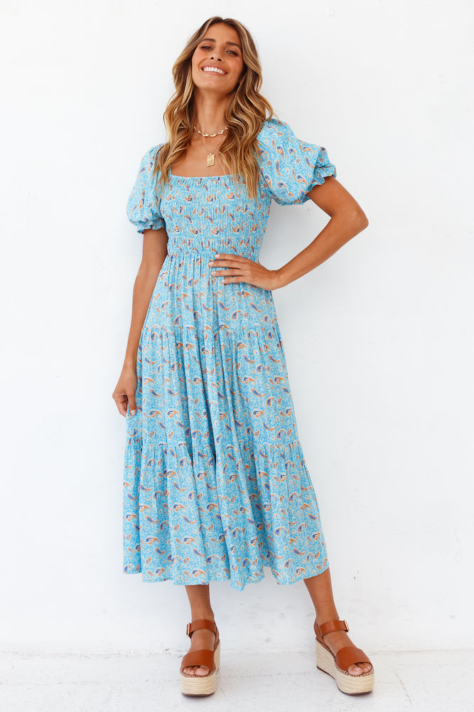 Aquamarine Midi Dress-Roy Dress