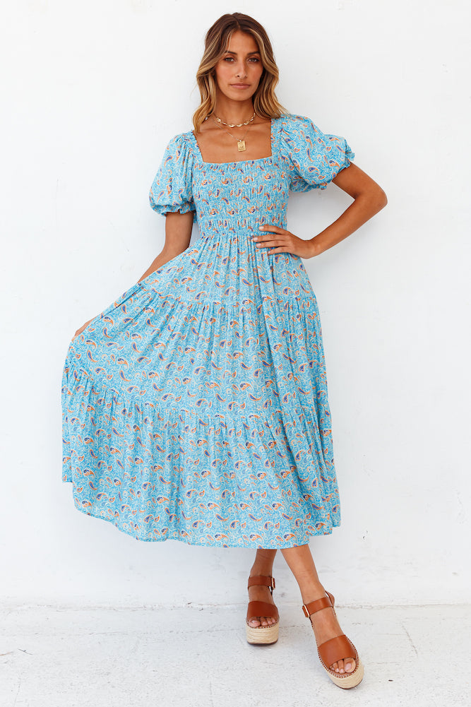 Aquamarine Midi Dress-Roy Dress