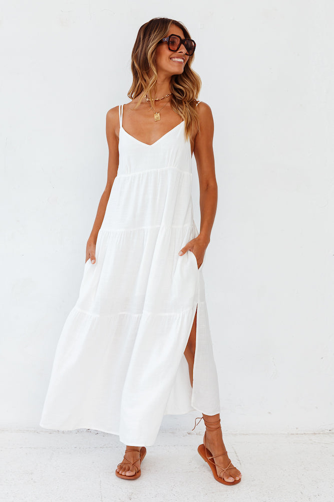 Carbell Maxi Dress White-Roy Dress