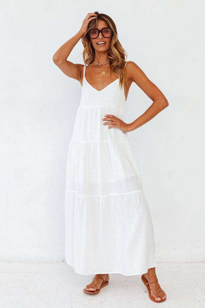 Carbell Maxi Dress White-Roy Dress