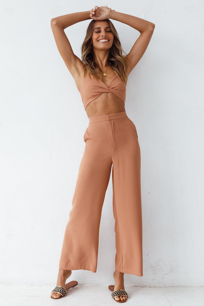Everywhere You Are Crop Top Tan-Roy Dress