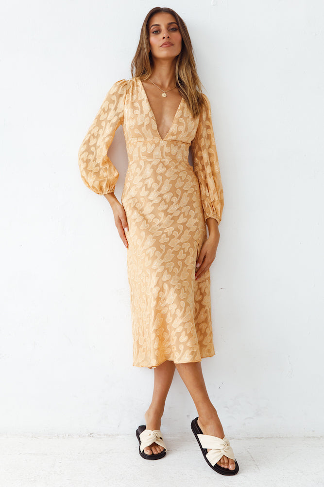 Alternative Plans Maxi Dress Tan-Roy Dress