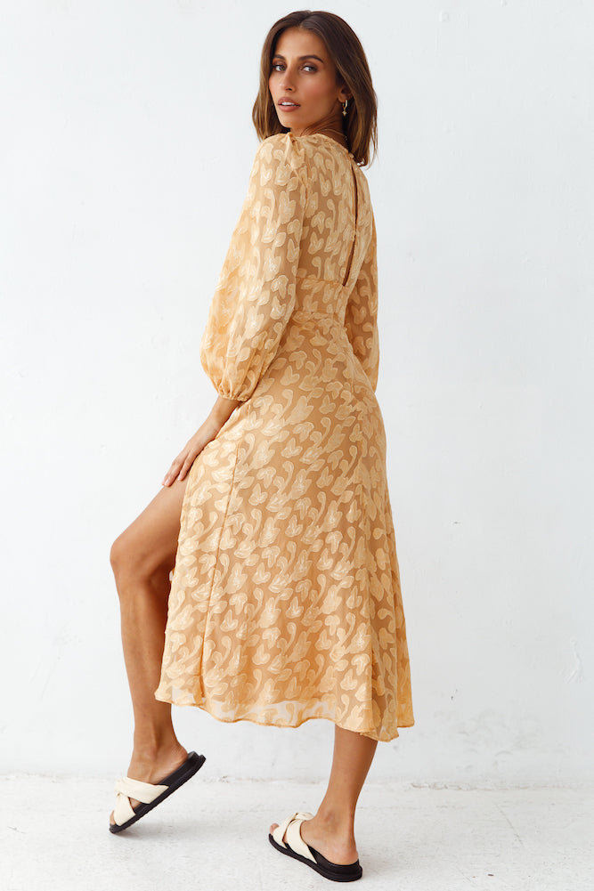 Alternative Plans Maxi Dress Tan-Roy Dress