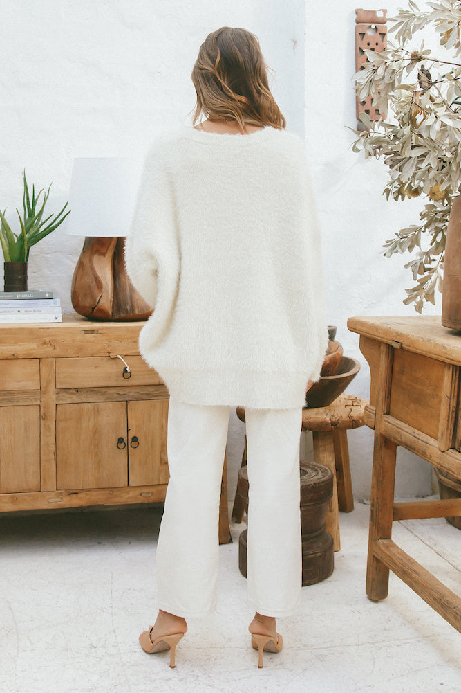 Artist Brush Knit Cream-Roy Dress