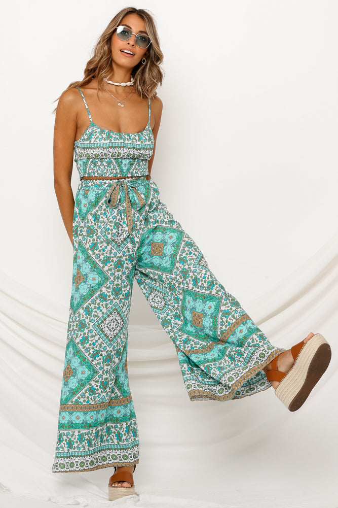 Addicted To Joy Crop Top Aqua-Roy Dress