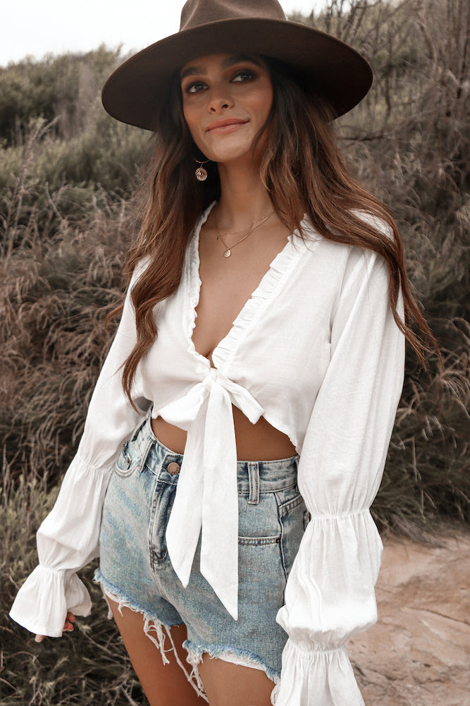 Exposure Crop Top White-Roy Dress