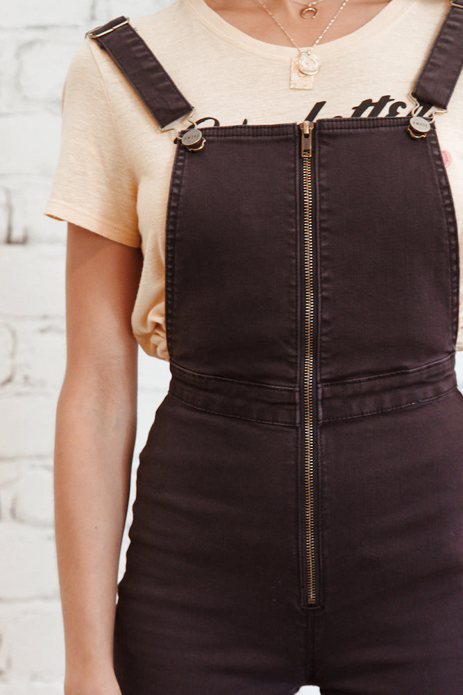 AMUSE SOCIETY Paloma Overalls Black-Roy Dress