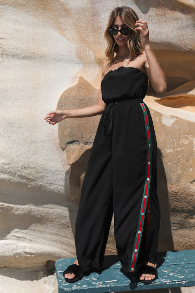 About Time Jumpsuit Black-Roy Dress