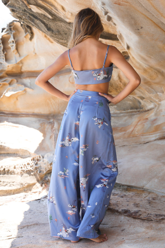 Fade Away Crop Top Blue-Roy Dress